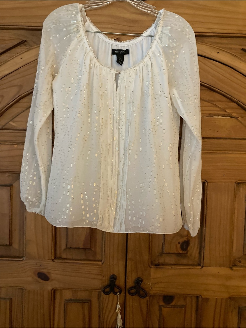 White House Black Market Silk Blouse XS
